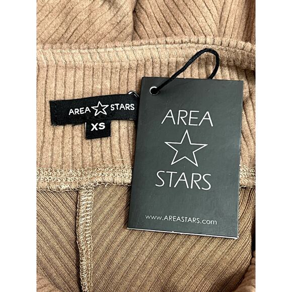 NWT Area Stars Brown Stretchy Soft Textured Bell Bottoms Leggings Pants Size XS - Picture 6 of 9